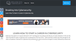 Desktop Screenshot of breakingintocybersecurity.com