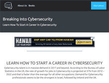 Tablet Screenshot of breakingintocybersecurity.com